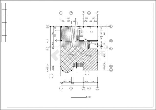 南京安盛家园小区270平米3层砖混结构单体别墅平立面设计CAD图纸-图二