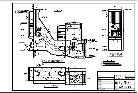 水利枢纽-土建部分初步设计cad施工图_图1