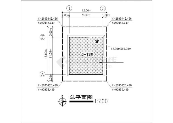 柳州市秀山花园小区300平米三层半框架结构单体别墅建筑设计CAD图纸-图二