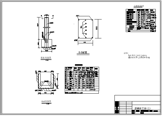 某46m小型渡槽设计cad施工图纸_图1