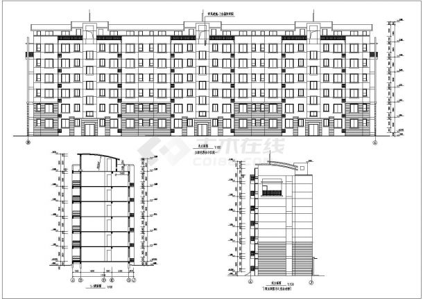 温州市建宁佳苑小区6层砖混结构住宅楼建筑设计CAD图纸（含阁楼）-图一