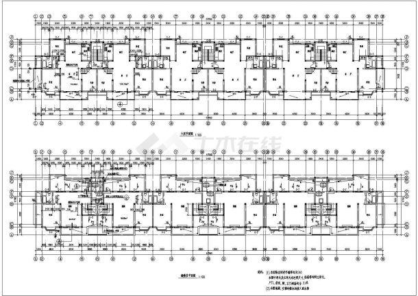 温州市建宁佳苑小区6层砖混结构住宅楼建筑设计CAD图纸（含阁楼）-图二