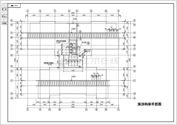 天津翡翠园小区17层框架结构住宅楼建筑设计CAD图纸（含机房层和架空层）-图一