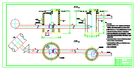 某给水工程管道附件井设计cad施工图纸-图一