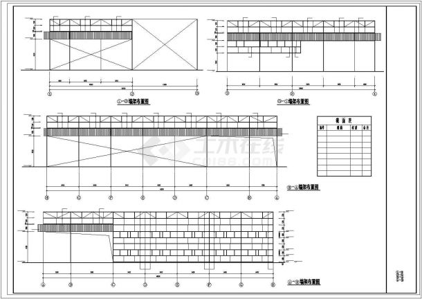 钢结构4S店结构施工图（24米跨 带计算模型）-图一