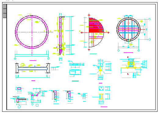 某水利工程集水井结构设计cad图纸_图1