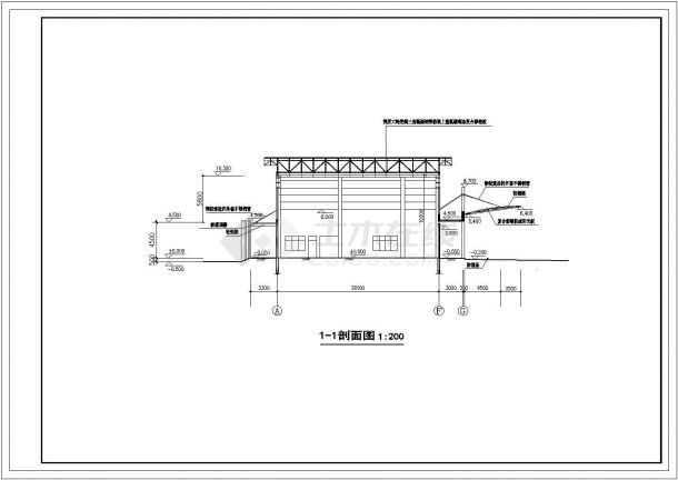 某四层3200平方米长途汽车客运站CAD建筑构造施工图-图一