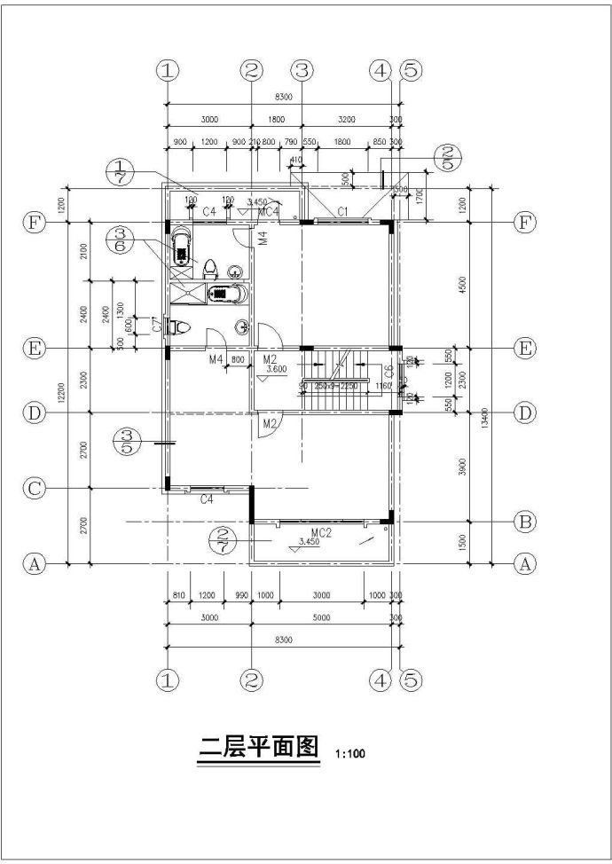 秦皇岛市某小区260平米3层砖混结构乡村单体建筑设计CAD图纸_图1