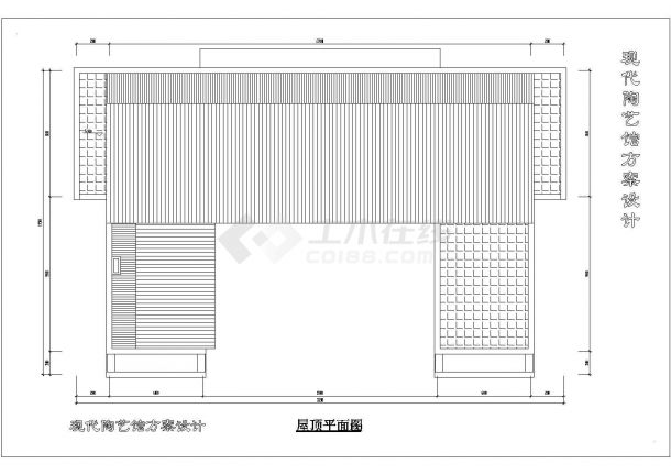 某长31.2米 宽19.5米 2层608.75平米陶艺馆建筑CAD方案设计图【平立】-图二