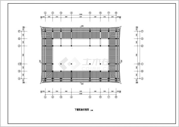 道家仿古建筑大殿全套建筑设计图-图一