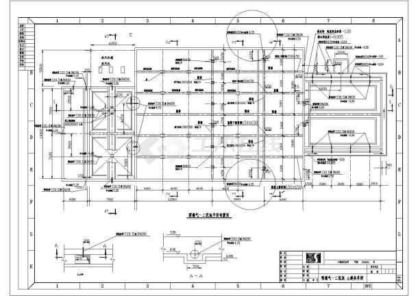 某县酒精废水处理工程土建条件CAD施工节点构造设计图-图二