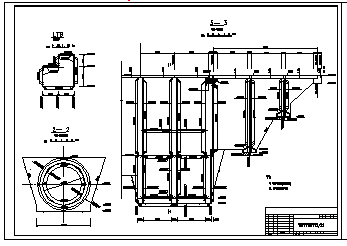 某水利施工尾水出口结构设计cad施工图-图二