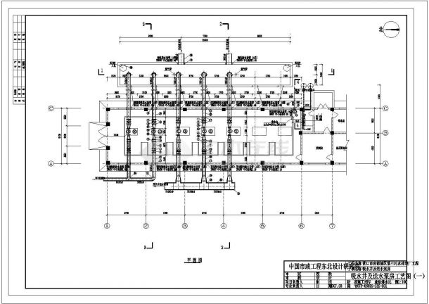 某送水泵房CAD节点构造全套设计图纸-图二