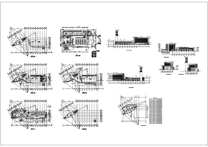 某五层7633平方米长途汽车客运站CAD框架结构全套设计图纸_图1