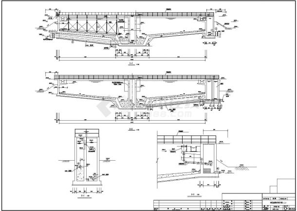 青海省某市污水处理工艺图初沉池CAD大样构造平面图纸-图二