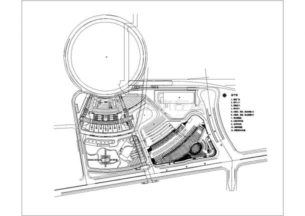 某四层19720平方米长途汽车客运站带地下室CAD大样完整总平面-图一