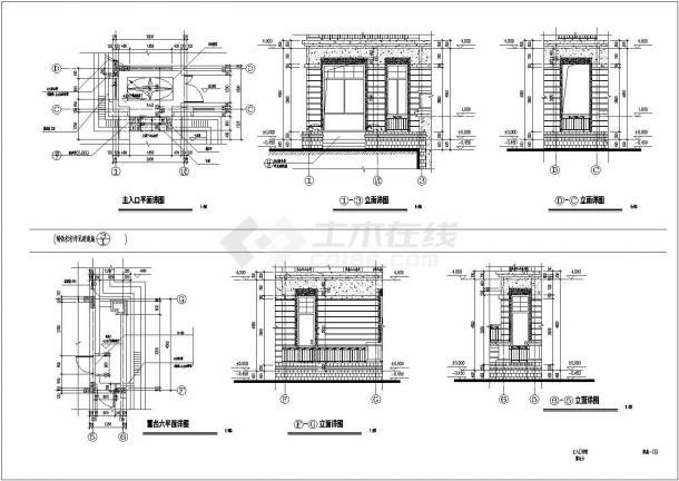 某别墅建筑结构CAD设计构造完整施工图详图-图二