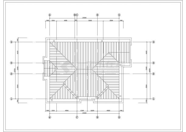 335平米3层框架结构单体别墅平立剖面设计CAD图纸（含架空层）-图一