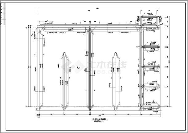 某曝气池CAD大样详细节点设计图-图二