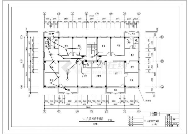 某住宅楼详细全套完整CAD构造设计施工图-图二