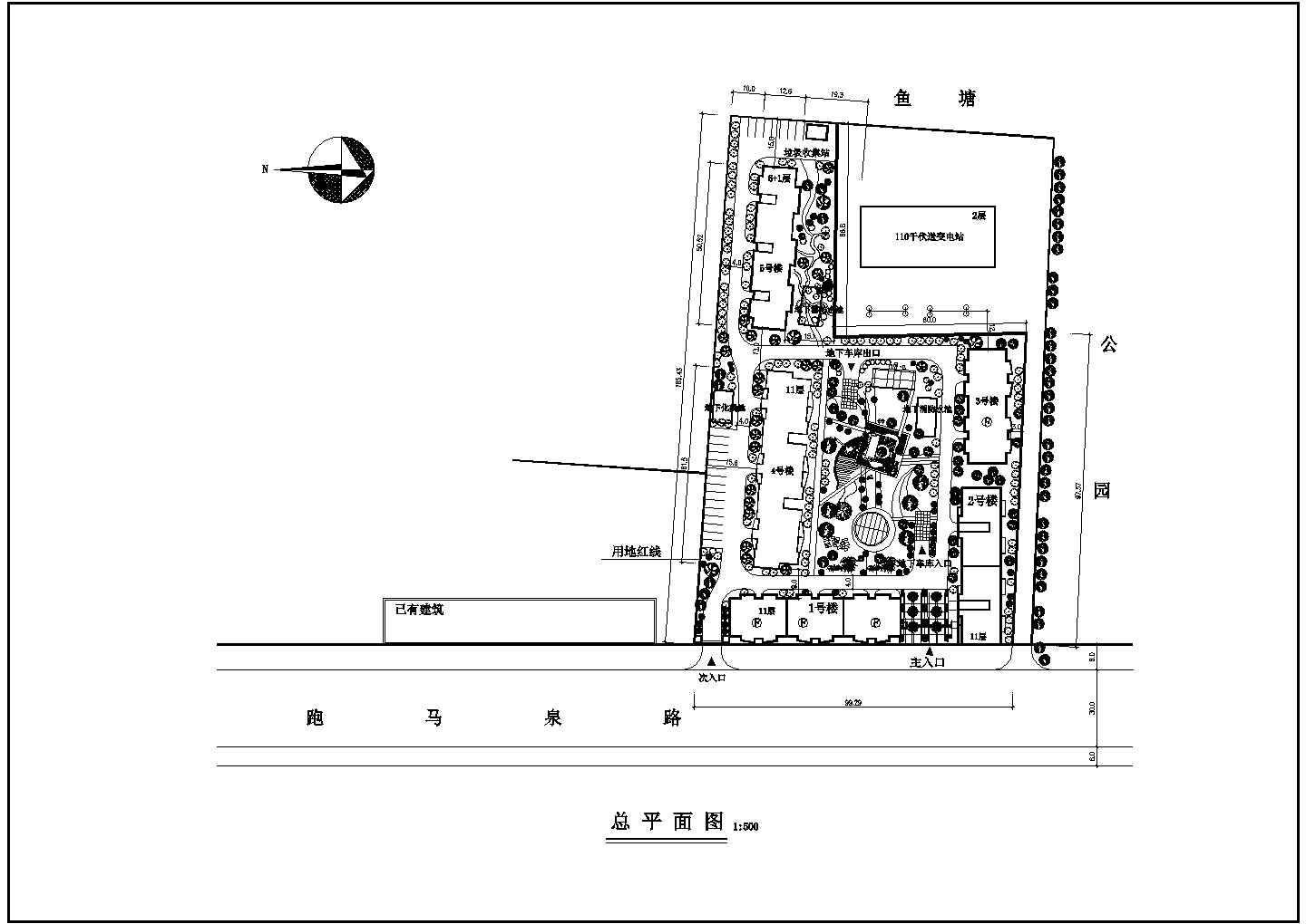 某总图道路绿化CAD构造设计节点剖面图纸