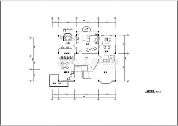 广州市荣域花园小区270平米3层砖混别墅平立面设计CAD图纸-图一
