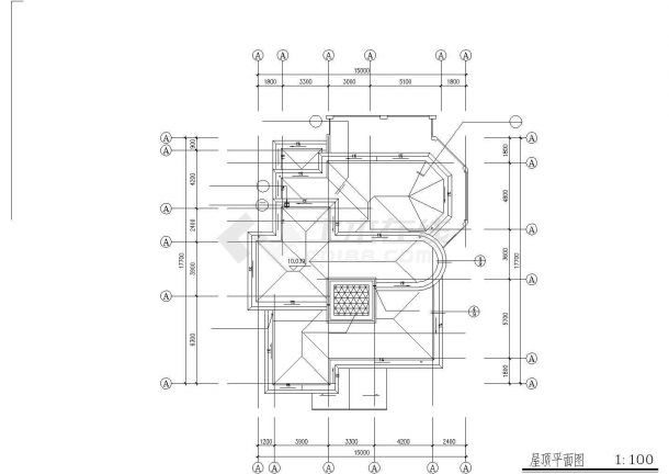 苏州市盛世花园小区390平米3层框混结构单体别墅建筑设计CAD图纸-图一