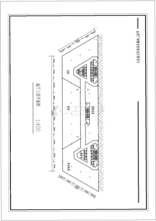 重庆金贸广场高层商务楼设计cad全套建筑方案图（ 带效果图）-图二