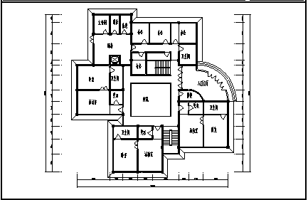 幼儿园设计_某三层幼儿园综合教学楼建筑设计cad图纸-图二