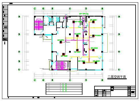某综合大楼户式中央空调cad设计图纸_图1