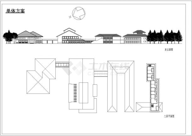 旅馆单体CAD设计方案图-图二