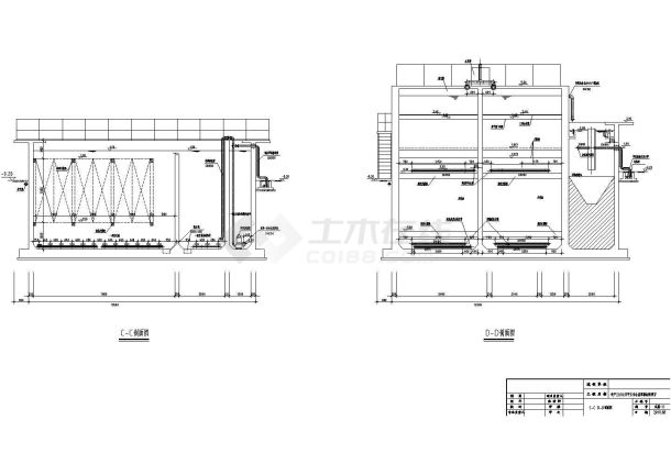 某年产2000万平方米新材料废水处理工艺CAD大样设计图纸-图一