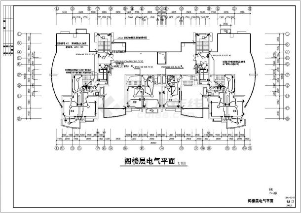 某十一层住宅楼电气CAD完整全套详细设计施工图-图二