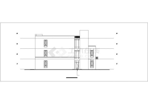 呼和浩特市某幼儿园2800平米左右3层框混教学综合楼建筑CAD设计图纸-图二