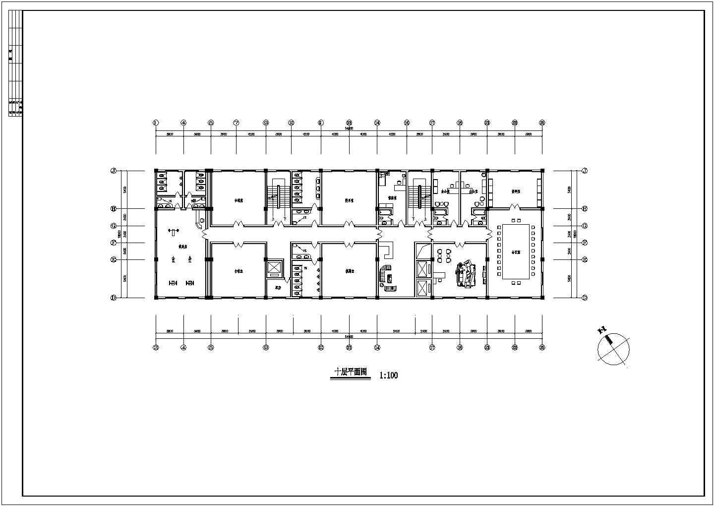 酒店CAD设计建筑施工图(总图)