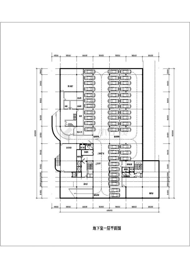 优质酒店建筑基础平面CAD图-图二