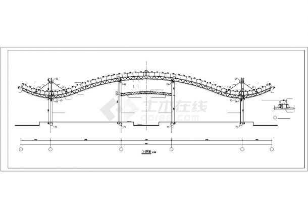【最新】某仓库全套钢结构设计方案CAD图纸-图二