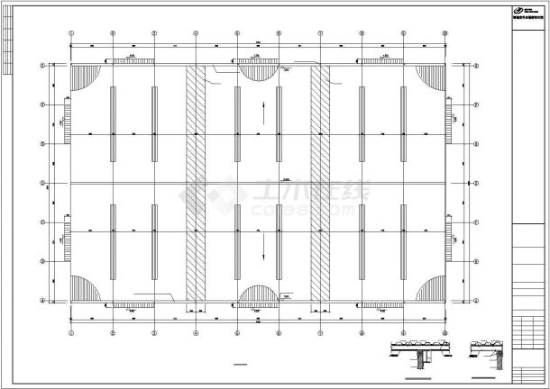 【最新】某公司成品库建筑设计方案CAD图纸-图一