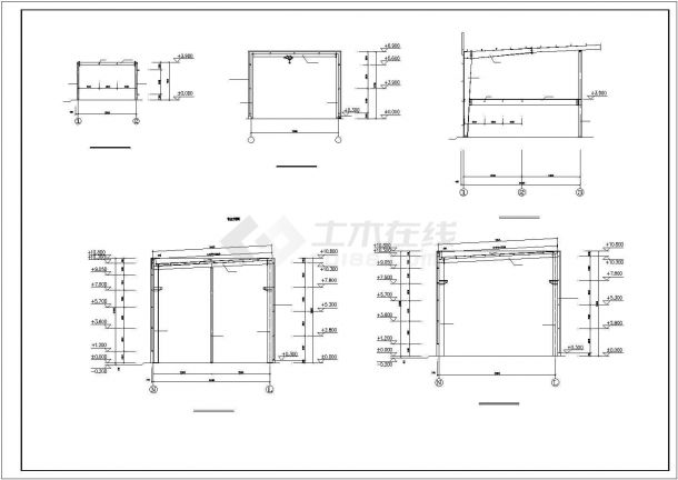 【最新】某二层钢结构厂房建筑设计方案CAD图纸-图一
