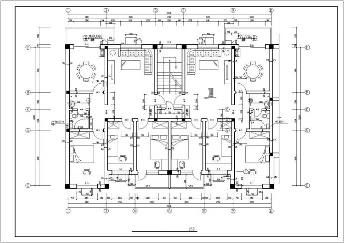 多层住宅全套建筑设计施工CAD图_图1