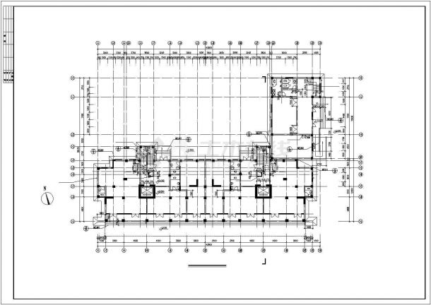 马鞍山市某居住区临街12层框架结构商住楼建筑设计CAD图纸（1-2层商用）-图二