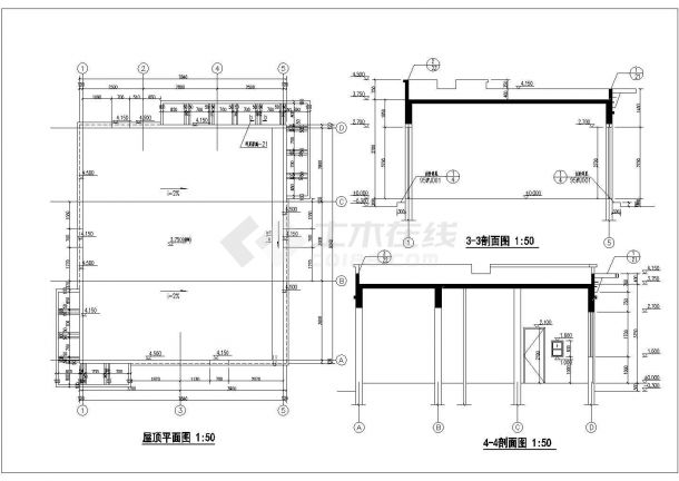 某地上一层砖混结构公厕设计cad详细建筑施工图（含设计说明）-图一