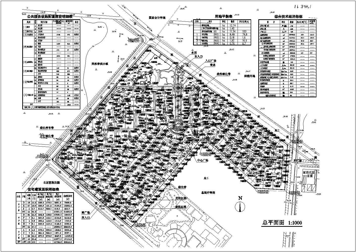 大型小区广场规划设计施工图