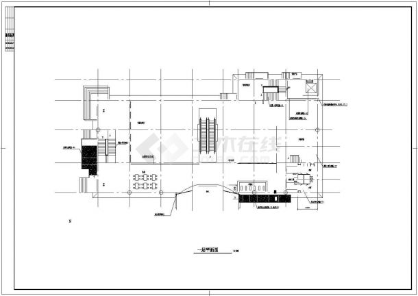 青岛市某地大型小区超市CAD设计详图-图二