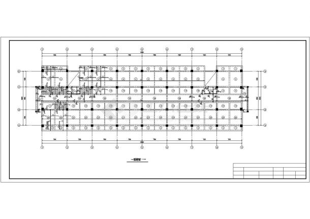 乌鲁木齐市某中学5100平米五层框架宿舍楼全套结构设计CAD图纸-图一