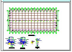 112.5x48m 钢结构原料库房结构设计CAD施工图-图一