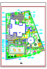 豪华别墅花园景观施工设计图纸_图1