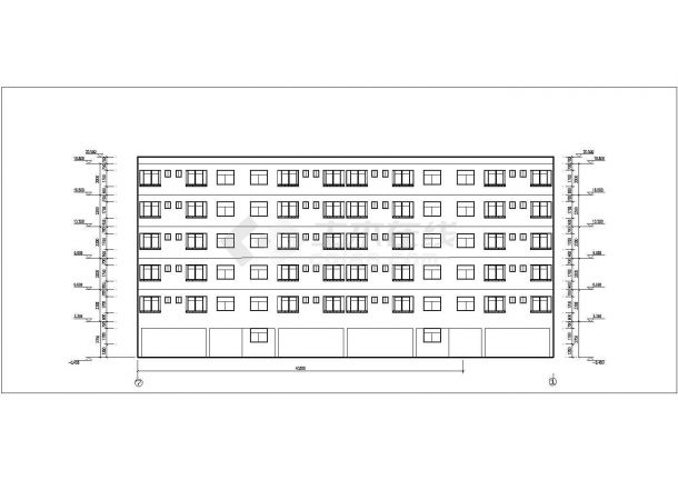 常州某学校占地730平米6层框架结构学生宿舍楼建筑+结构设计CAD图纸-图一