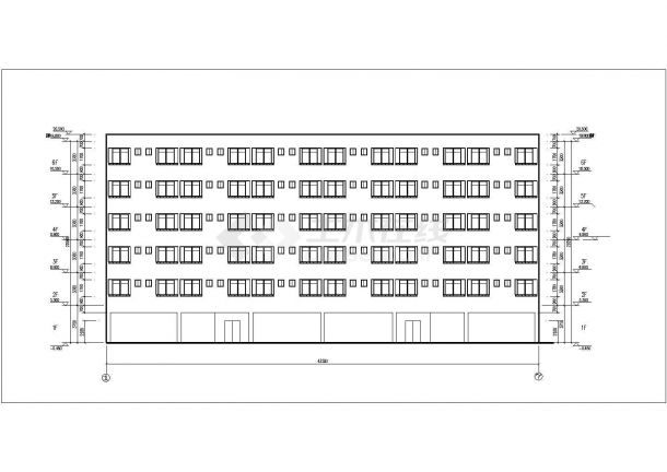 常州某学校占地730平米6层框架结构学生宿舍楼建筑+结构设计CAD图纸-图二