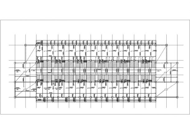 徐州某工厂5600平米左右五层框混结构宿舍楼结构设计CAD图纸-图一